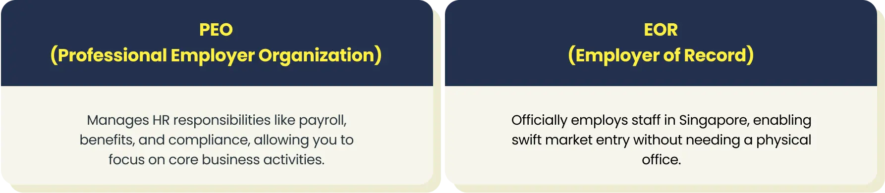 What are Singapore PEO and EOR Services?