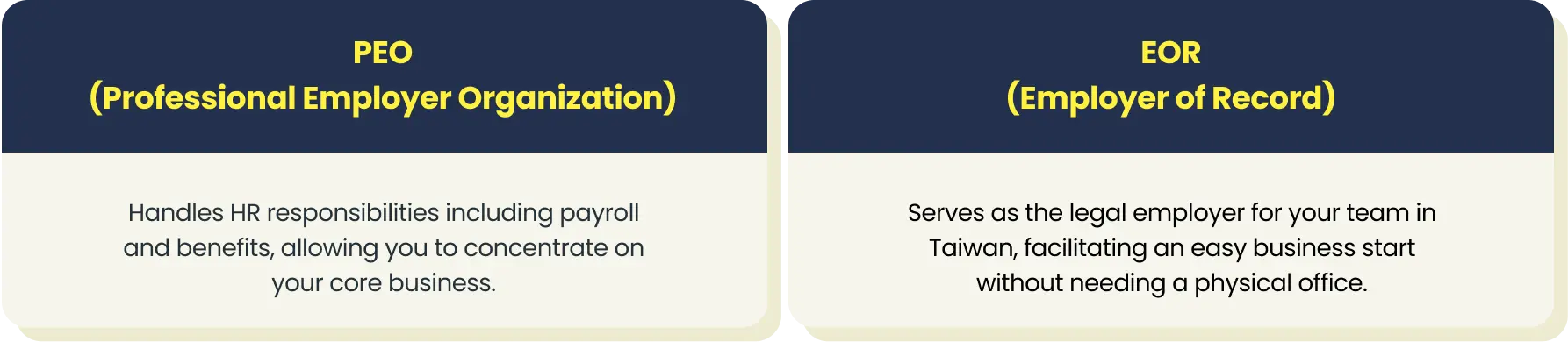 What are Taiwan PEO and EOR Services?